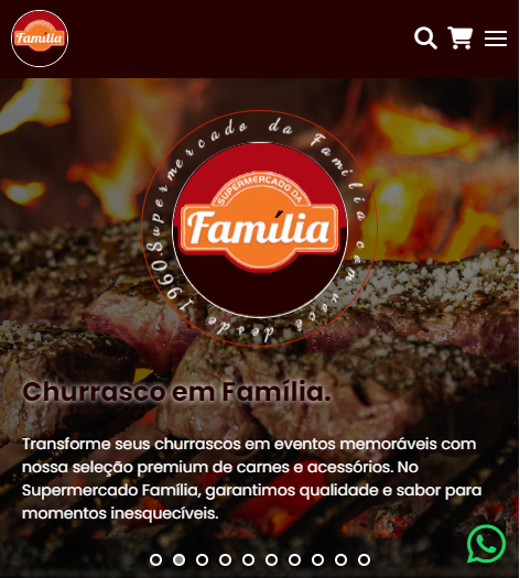 supermercado família com pagamento via pix